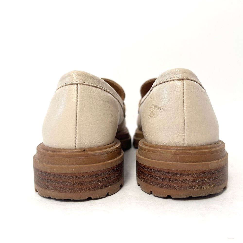 Madewell Cream Leather Lug Sole Penny Loafers - Picture 5 of 13